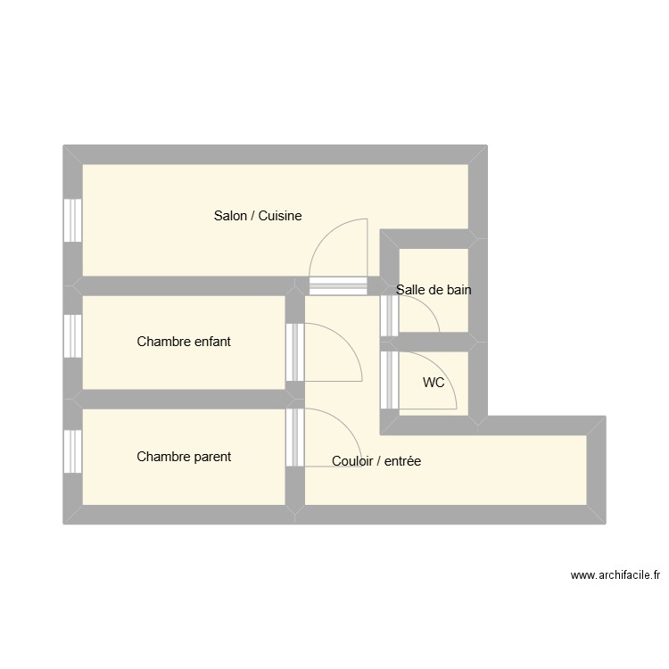 RPAL_24EFT8645_VENUTI. Plan de 6 pièces et 23 m2