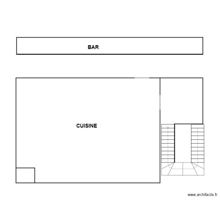 BISTRO JEER STUFF. Plan de 3 pièces et 71 m2