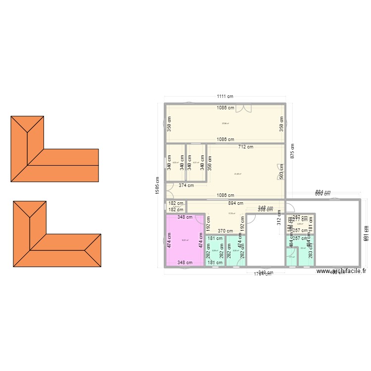 Domaine MRSE. Plan de 12 pièces et 150 m2