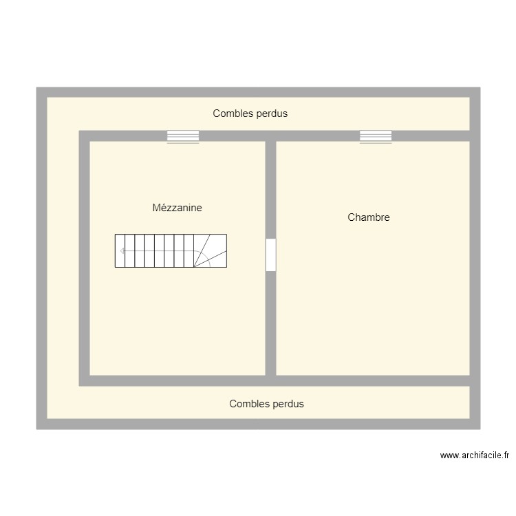 WOOD ETAGE. Plan de 3 pièces et 73 m2