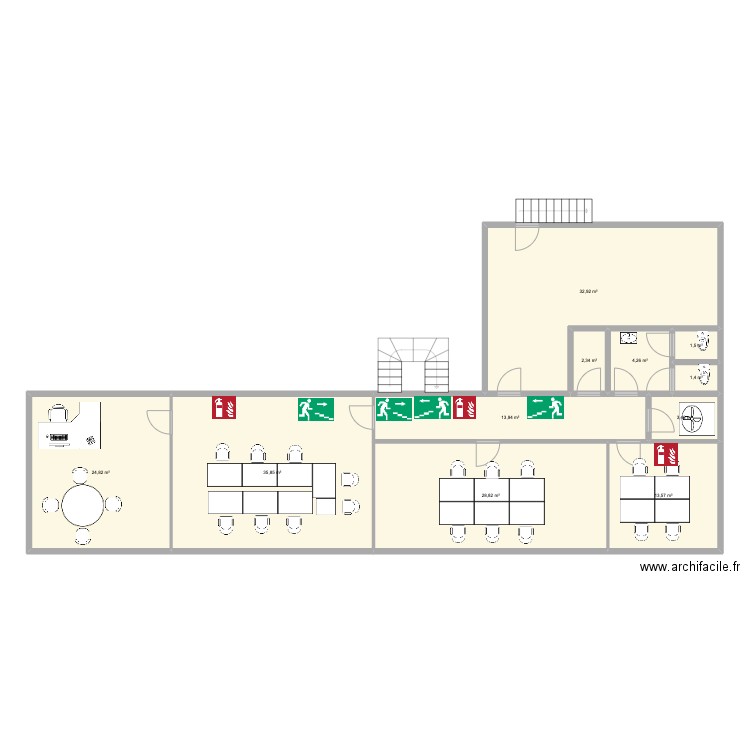 MGL Haren 1er Etage. Plan de 11 pièces et 163 m2