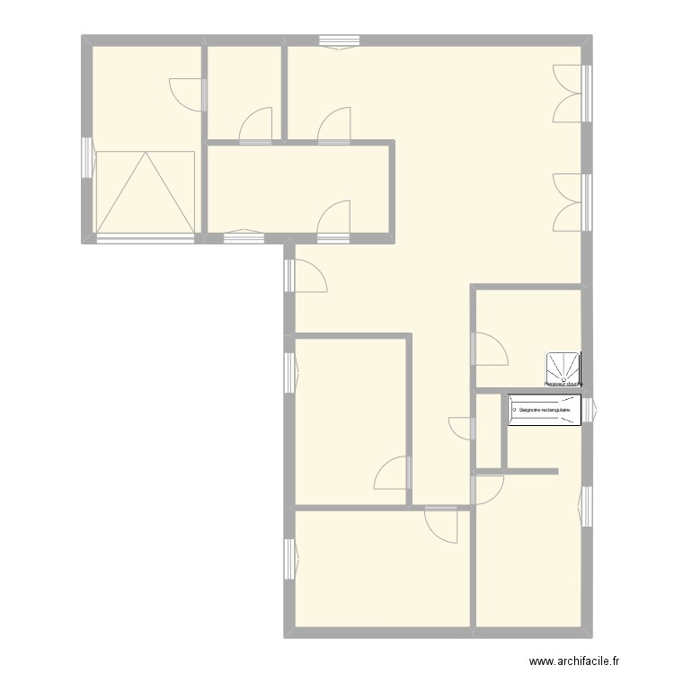 MAISON THISE sans cotation. Plan de 9 pièces et 117 m2