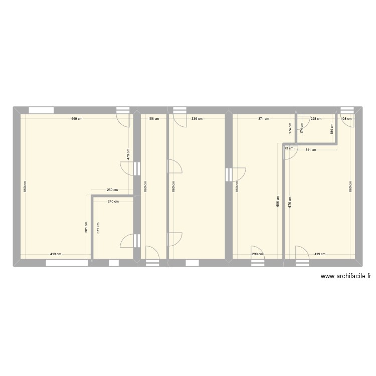 Aisniere sur nouere. Plan de 7 pièces et 160 m2