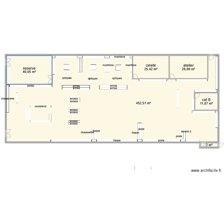 plan armurerie 7. Plan de 6 pièces et 559 m2