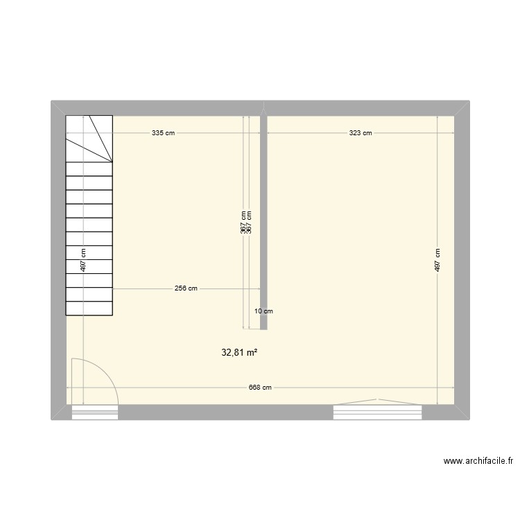 Sainte Foy. Plan de 1 pièce et 33 m2