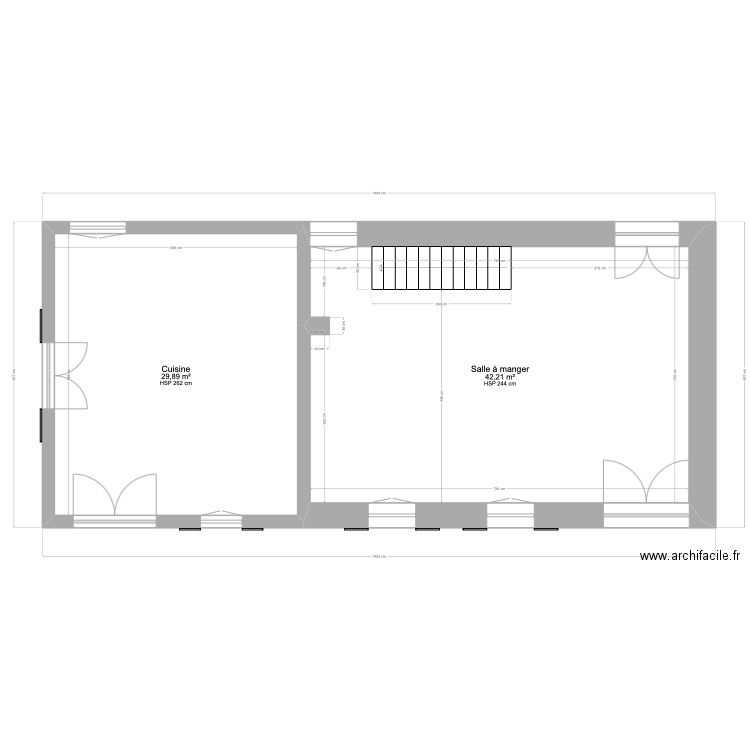 EDL Duret. Plan de 5 pièces et 186 m2