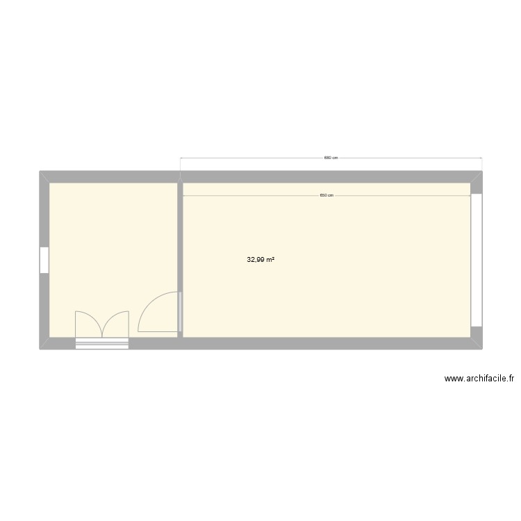 plan garage. Plan de 1 pièce et 33 m2