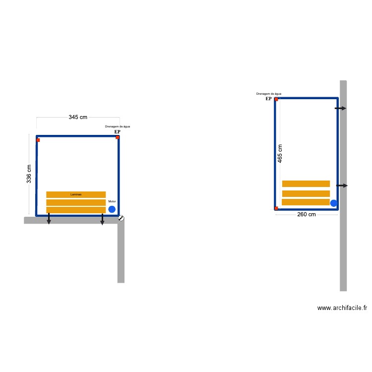 TOI diana lagos. Plan de 2 pièces et 23 m2