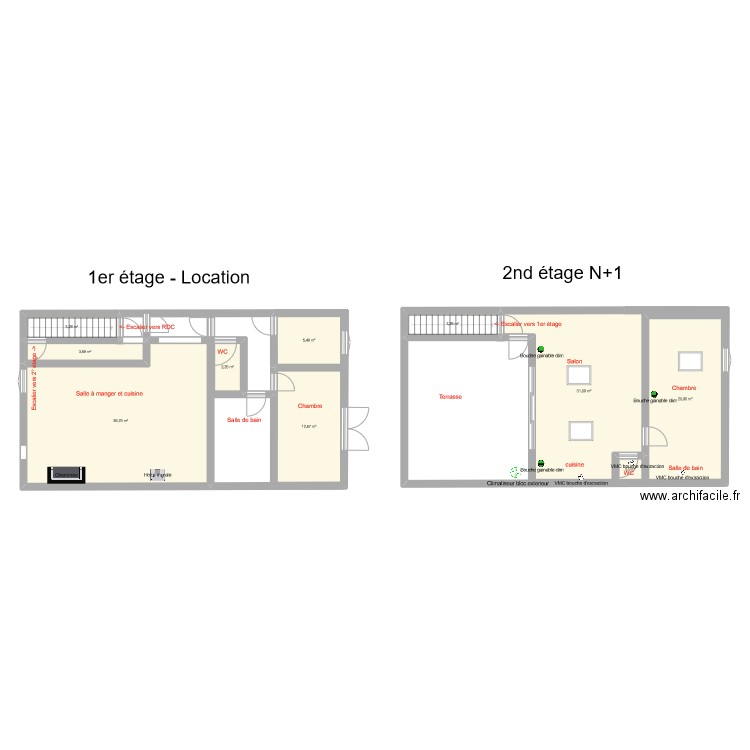 Maison Saint André de Sangonis projet. Plan de 10 pièces et 123 m2