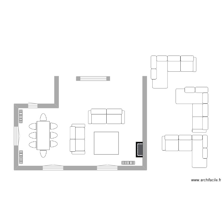 Moliere_salon. Plan de 0 pièce et 0 m2