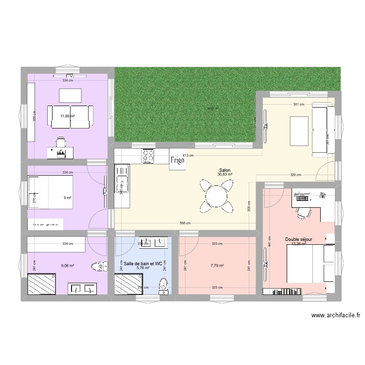 nouv 2. Plan de 7 pièces et 87 m2