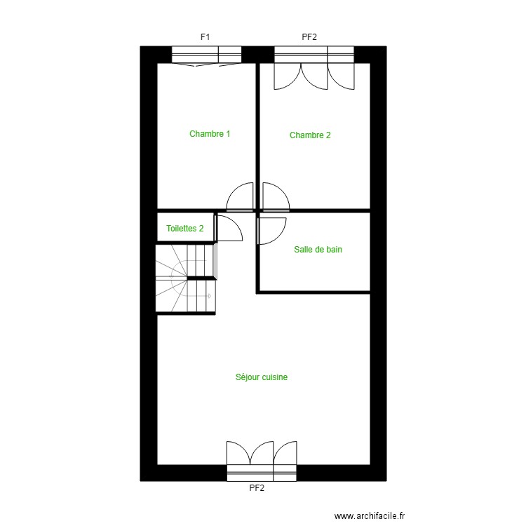 SOLIHA TCHATCHI. Plan de 9 pièces et 150 m2