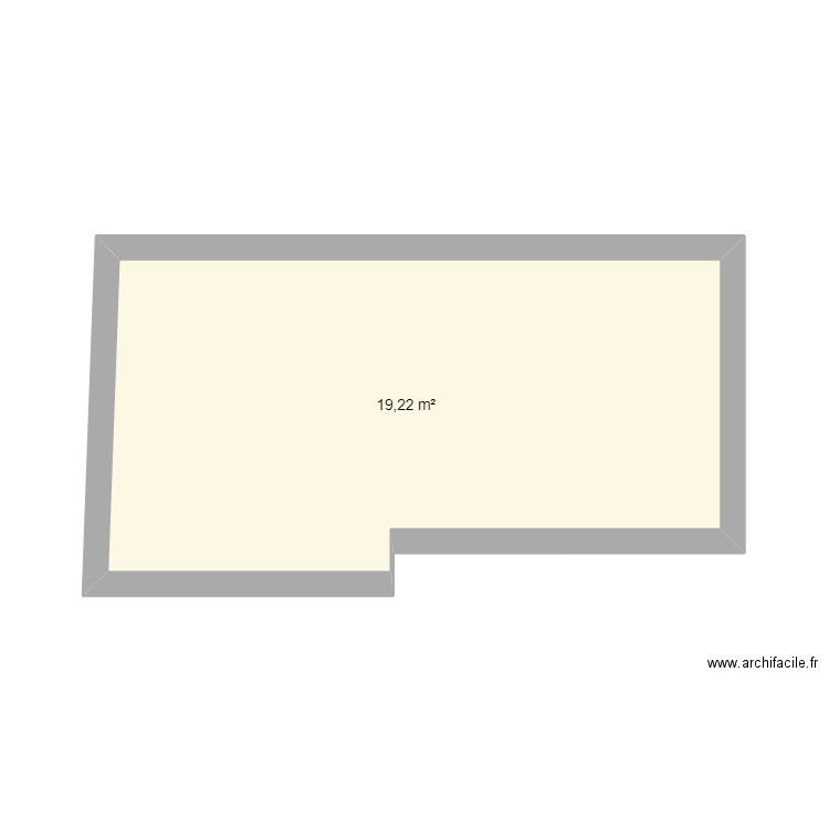 Terrasse. Plan de 1 pièce et 19 m2