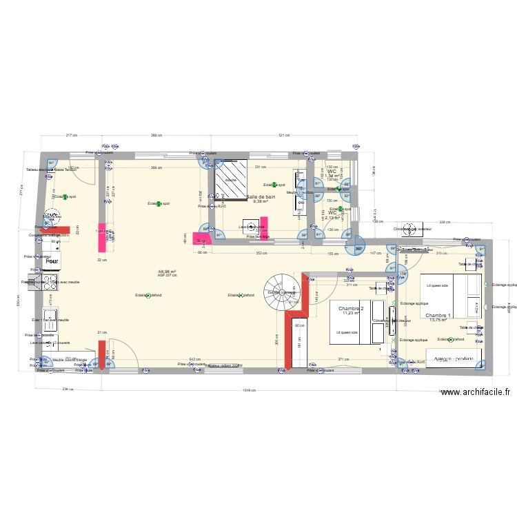 2025 02 19 MEZEROLLES . Plan de 6 pièces et 97 m2