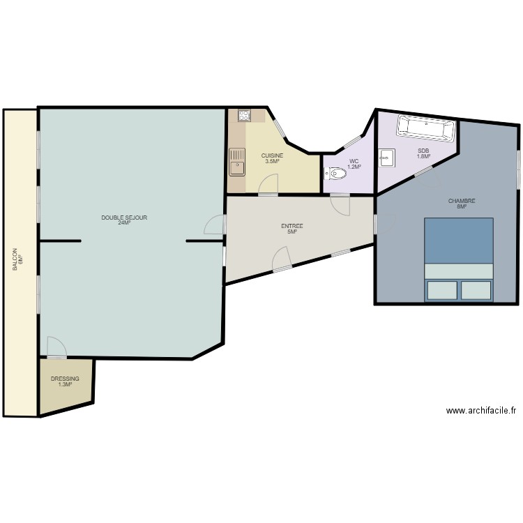 52 DOUAI 1. Plan de 8 pièces et 2528 m2