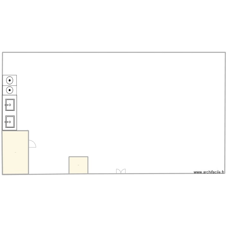 salle b005. Plan de 2 pièces et 438 m2