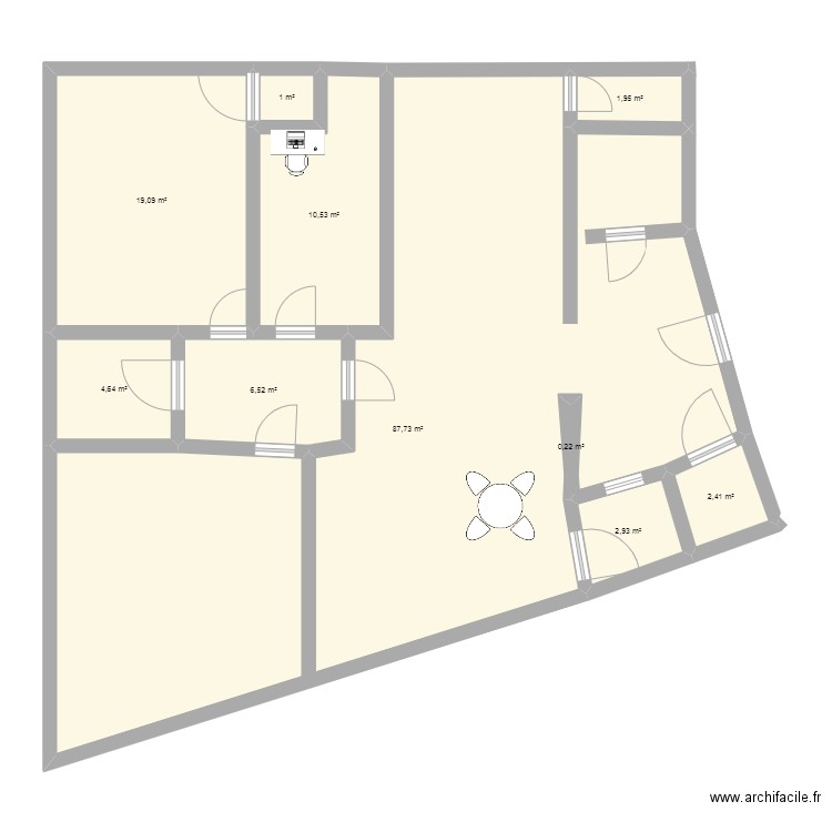 teggar. Plan de 10 pièces et 137 m2