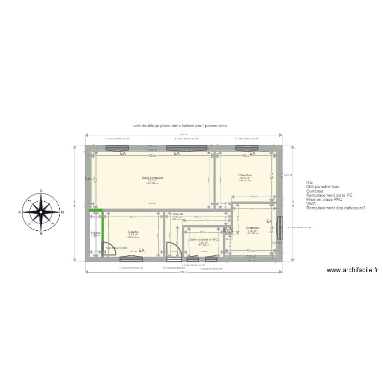 ML24009276. Plan de 17 pièces et 124 m2