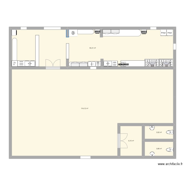 xfdbfcbfd. Plan de 5 pièces et 183 m2