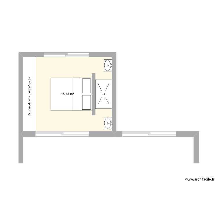 extension_1. Plan de 1 pièce et 15 m2