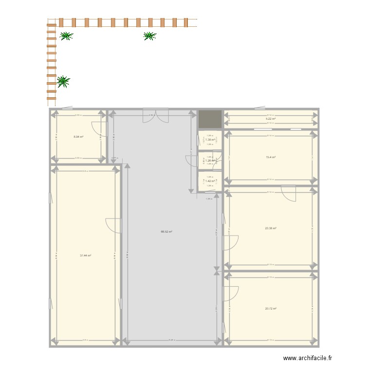 jouri kids. Plan de 11 pièces et 183 m2