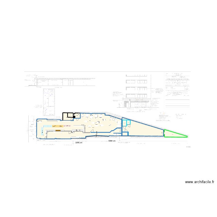 Casino Pau. Plan de 8 pièces et 382 m2