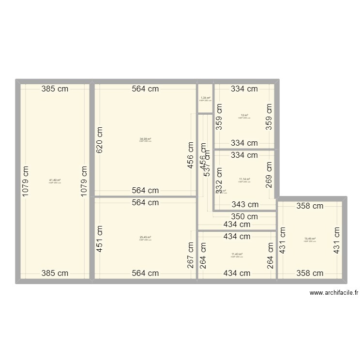 PENNINCKX. Plan de 9 pièces et 162 m2