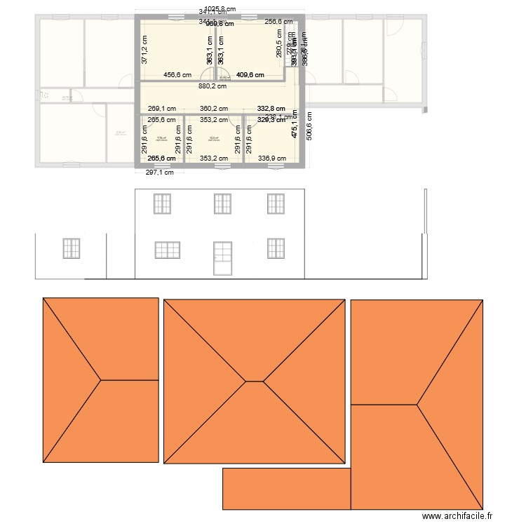 maison AL. Plan de 8 pièces et 252 m2