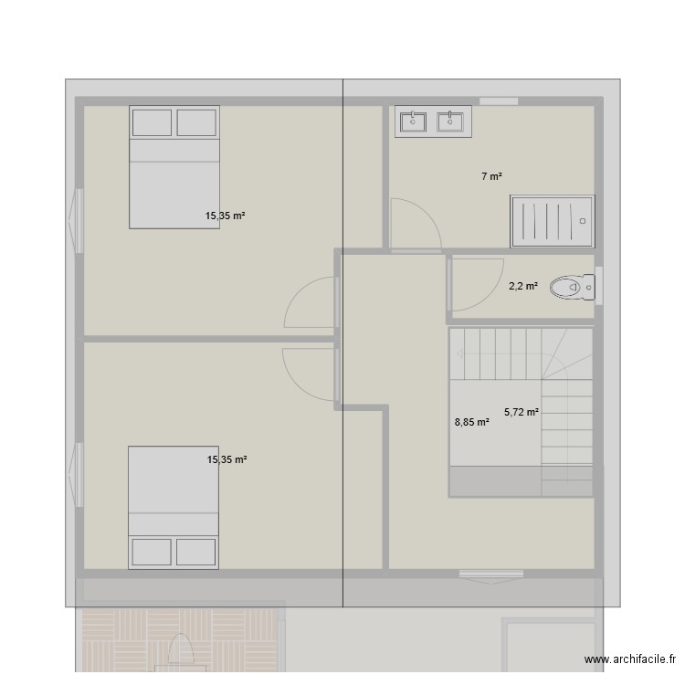 maison. Plan de 11 pièces et 135 m2