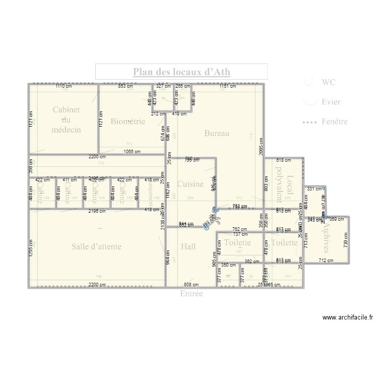 PSE - Ath. Plan de 14 pièces et 1387 m2