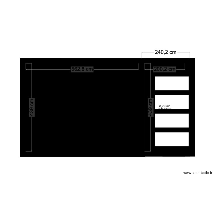 projet extension séjour 1. Plan de 2 pièces et 34 m2