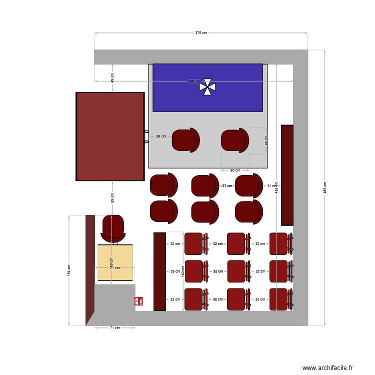 salle st Louis 2. Plan de 0 pièce et 0 m2