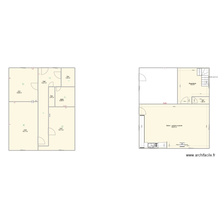 Plan maison AMANCY. Plan de 10 pièces et 128 m2