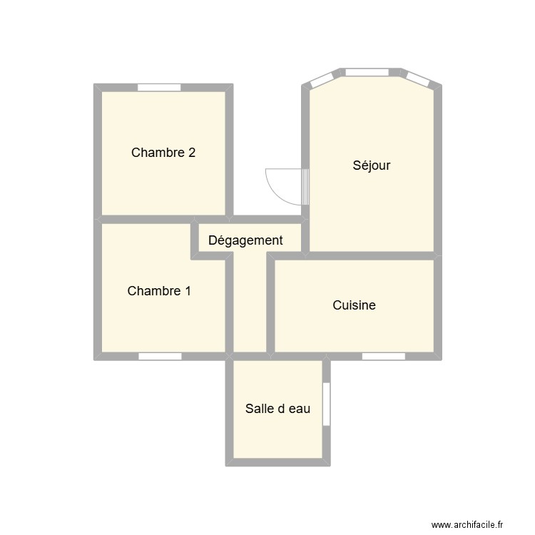 2411 UGUEN R+1. Plan de 6 pièces et 16 m2