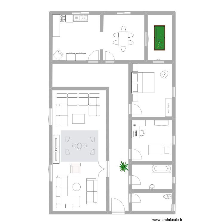 houssem. Plan de 7 pièces et 134 m2