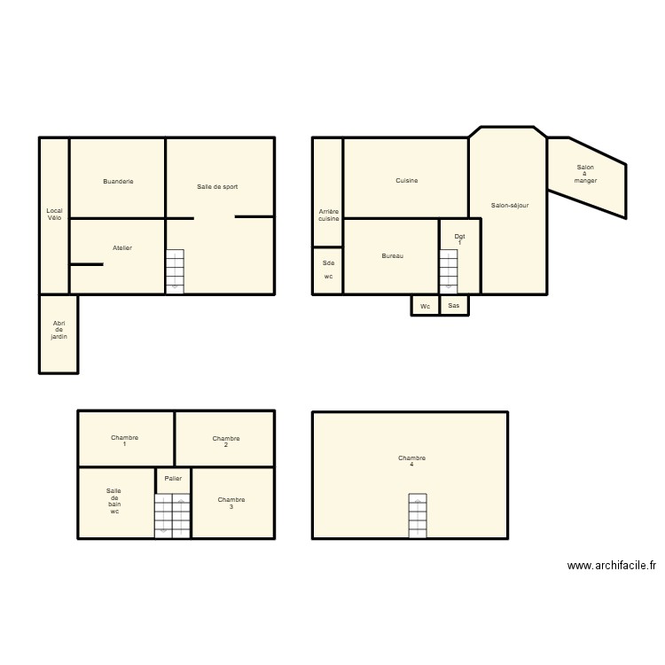 PLOZEVET MORVAN. Plan de 19 pièces et 84 m2