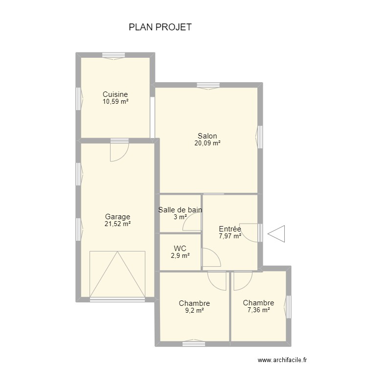 TARRIER. Plan de 16 pièces et 165 m2