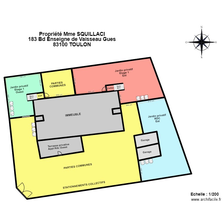 VAISSEAU GUES. Plan de 13 pièces et 908 m2