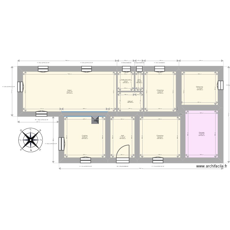 ML24012475  BOURRIN. Plan de 10 pièces et 153 m2