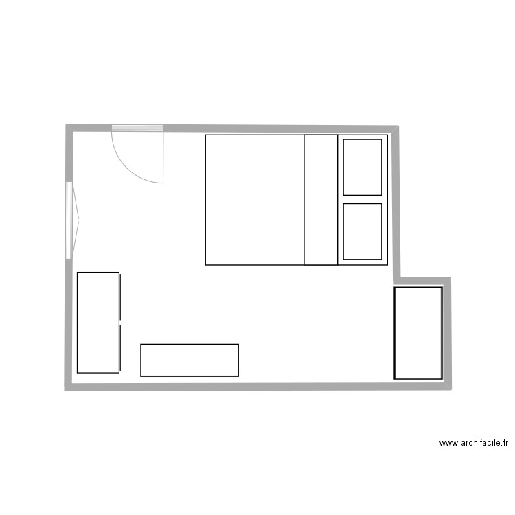 chambre 14 éme. Plan de 0 pièce et 0 m2