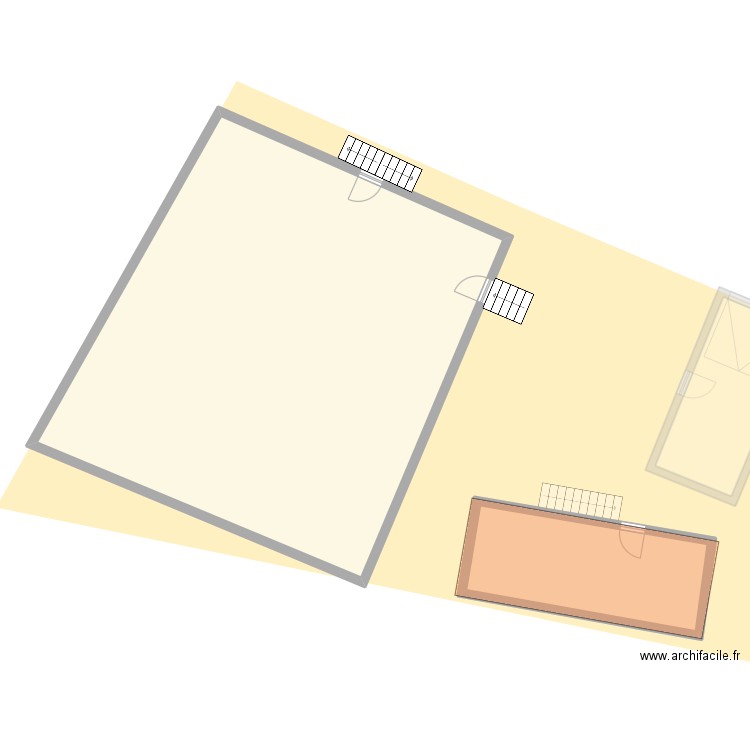 rempart. Plan de 5 pièces et 304 m2