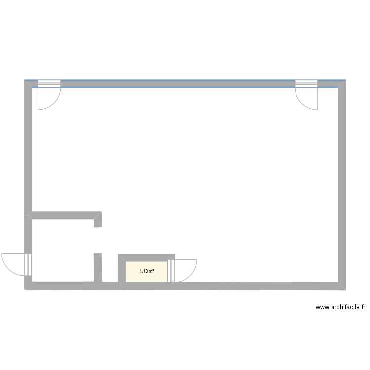 PHa. Plan de 1 pièce et 1 m2