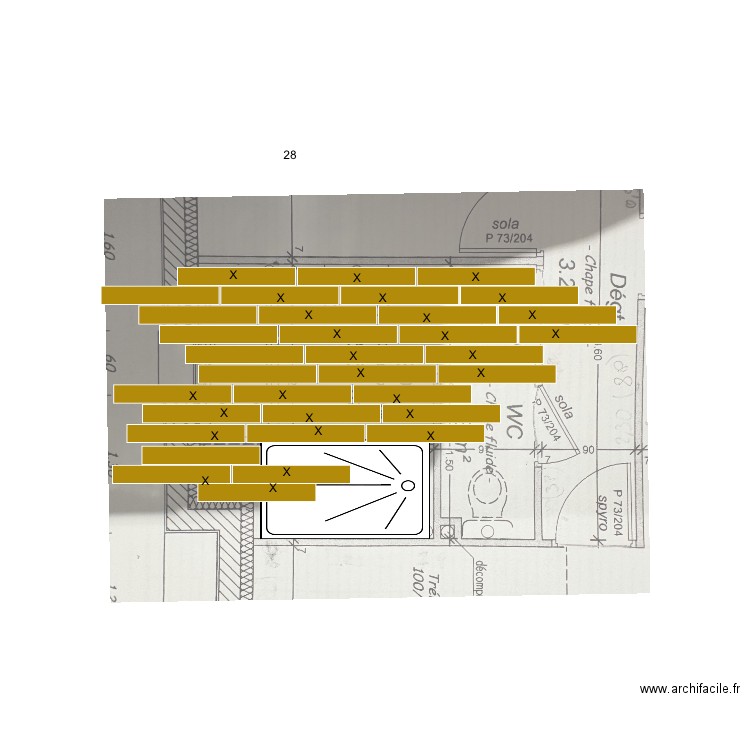 SDB perso v1. Plan de 0 pièce et 0 m2