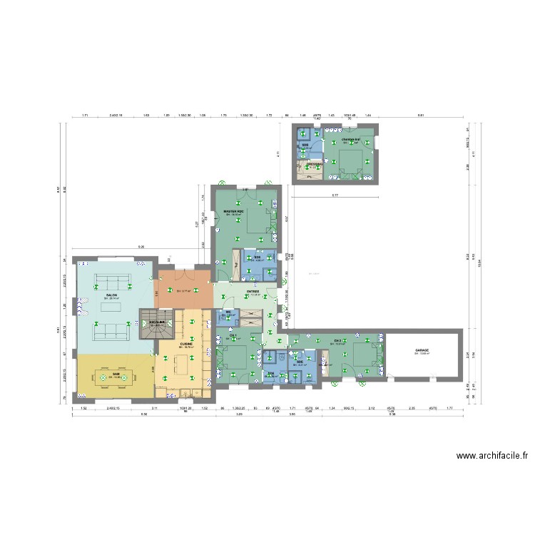 BASTIDE BLEUE NW RDC. Plan de 0 pièce et 0 m2