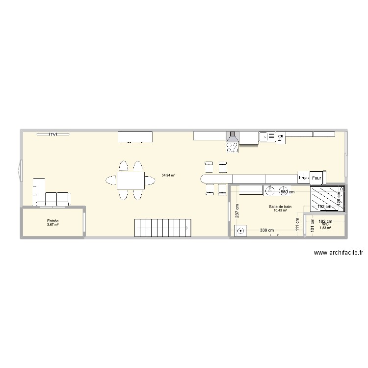 Maison 2. Plan de 4 pièces et 71 m2