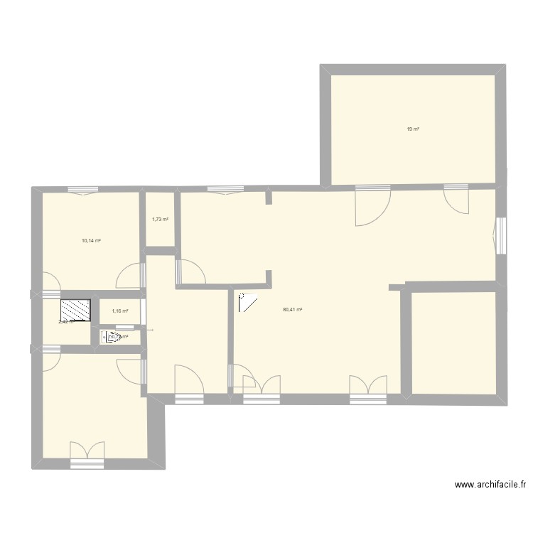 NOUVELLE MESURE. Plan de 7 pièces et 116 m2