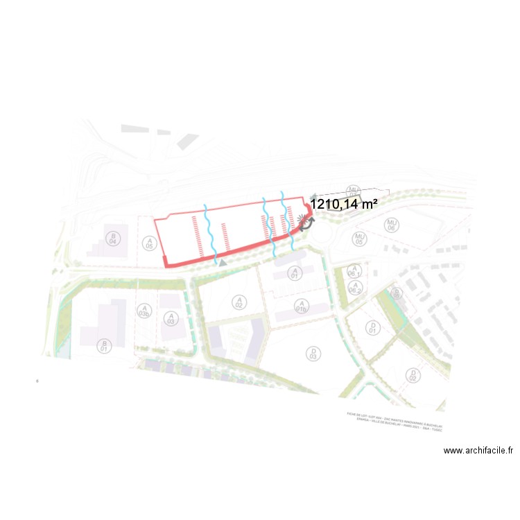 buchelay - PROMUSEUM. Plan de 1 pièce et 1210 m2