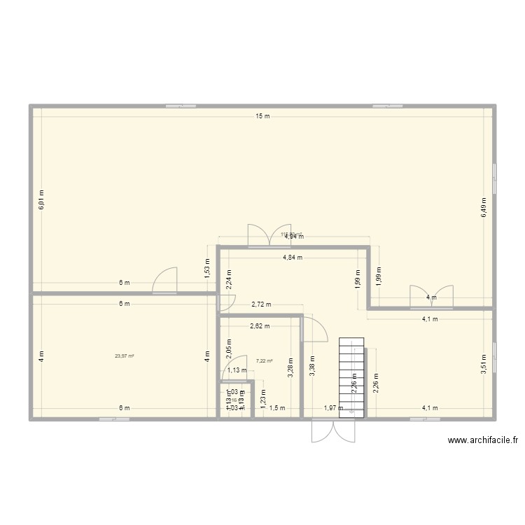 plan2. Plan de 4 pièces et 148 m2