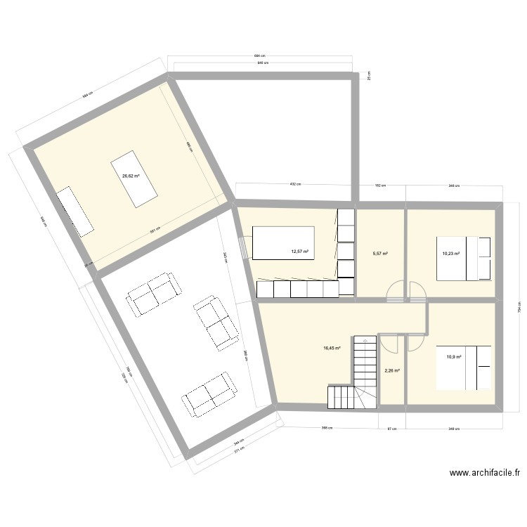 LA LANDE DU TEMPLE EXTENSION 2. Plan de 7 pièces et 85 m2