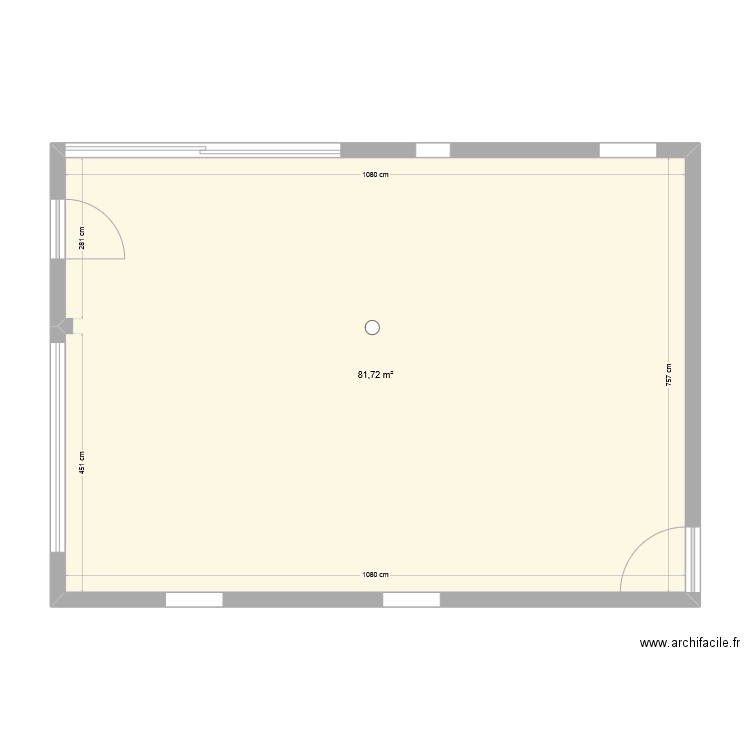 Salle de restauration. Plan de 1 pièce et 82 m2